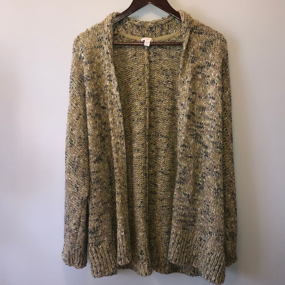 J.Jill Cozy Mixed-Yarns Dolman Open Front Cardigan- Size 2x "EUC"